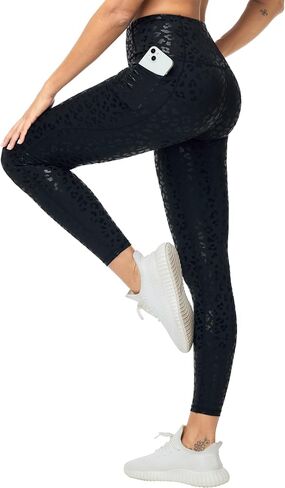 THE GYM PEOPLE Women's High Waisted Yoga Leggings Soft Tummy Control Workout Running Athletic Pants with Pockets in Saudi Arabia