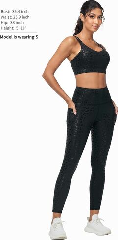 THE GYM PEOPLE Women's High Waisted Yoga Leggings Soft Tummy Control Workout Running Athletic Pants with Pockets in Saudi Arabia