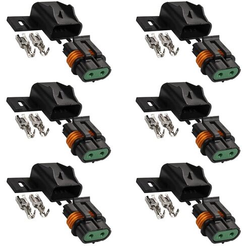 VANSIHO ATO/ATC Inline Fuse Holder Kit, IP67 Waterproof Sealed Fuse Block with 12-10 AWG Terminals for Car Audio, Off-Road Lights, Marine Boats (Pack of 6) in Saudi Arabia
