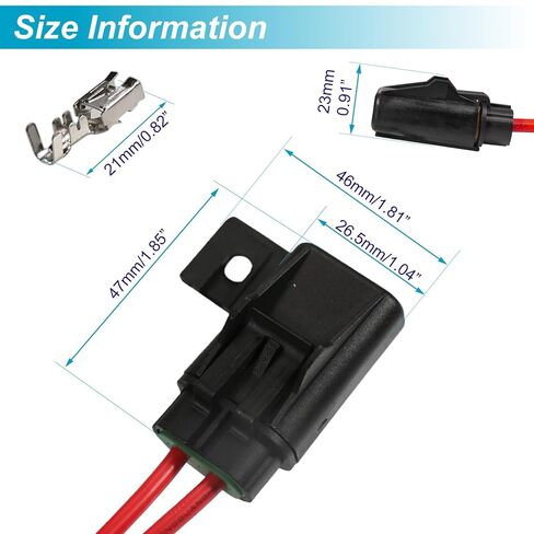 VANSIHO ATO/ATC Inline Fuse Holder Kit, IP67 Waterproof Sealed Fuse Block with 12-10 AWG Terminals for Car Audio, Off-Road Lights, Marine Boats (Pack of 6) in Saudi Arabia