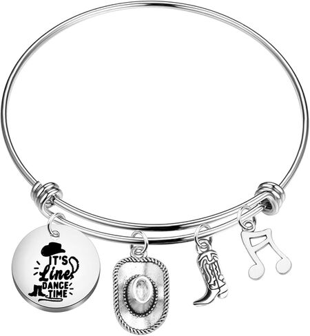 BLEOUK Line Dance Bracelet Line Dance Gift for Country Music Lover Gift It's Line Dance Time Jewelry in Saudi Arabia
