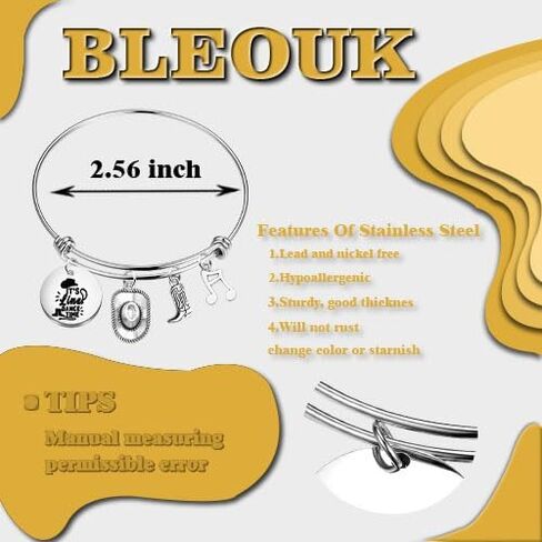 BLEOUK Line Dance Bracelet Line Dance Gift for Country Music Lover Gift It's Line Dance Time Jewelry in Saudi Arabia
