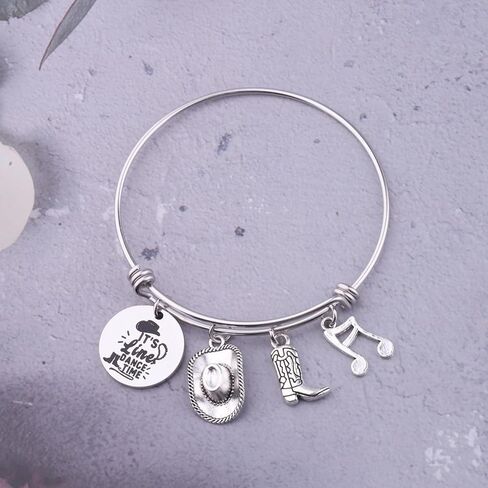 BLEOUK Line Dance Bracelet Line Dance Gift for Country Music Lover Gift It's Line Dance Time Jewelry in Saudi Arabia