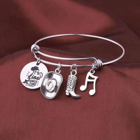BLEOUK Line Dance Bracelet Line Dance Gift for Country Music Lover Gift It's Line Dance Time Jewelry in Saudi Arabia