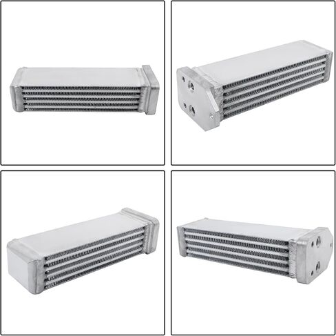 Engine Oil Cooler Replacement for 356 356B Replacement for 61610704101 61610704102 Silver in Saudi Arabia