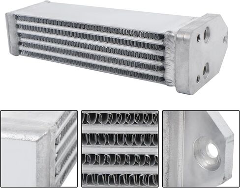 Engine Oil Cooler Replacement for 356 356B Replacement for 61610704101 61610704102 Silver in Saudi Arabia