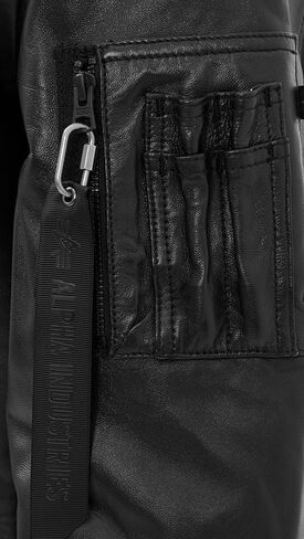 Alpha Industries Women's Leather MA-1 Flight Jacket in Saudi Arabia