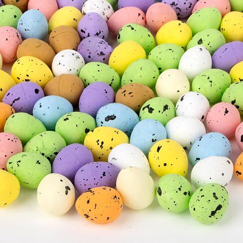 بيض عيد الفصح الرغوي الصغير - 200 عبوة من بيض الستايروفوم للحرف اليدوية، وتزيين بيض عيد الفصح وديكور حفلات الربيع، للمشروعات اليدوية، وديكور الطاولة، والأكاليل وحشو المزهرية، متعدد الألوان in Saudi Arabia