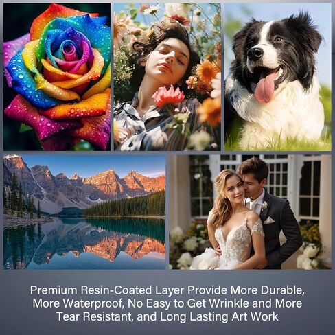 RCdepot1-1 × لفة ورق صور RC Satin Premium مقاس 24 بوصة × 100 قدم طباعة نفث الحبر بتنسيق واسع (ترقية جديدة، طبقة مطلية بالراتنج في الخلف، أكثر متانة ومقاومة للماء، لا يسهل الحصول على التجاعيد) سريع الجفاف in Kuwait