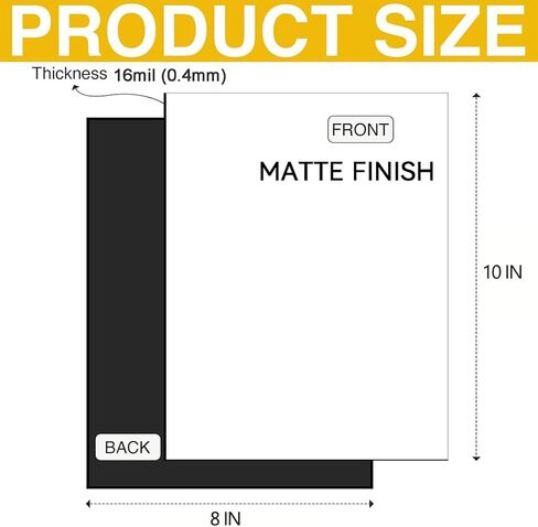أوراق مغناطيسية قابلة للطباعة مقاس 8 × 10 بوصة ورقة مغناطيسية غير لامعة 5 قطع من الورق المغناطيسي غير اللاصق للطابعات النافثة للحبر، صور مغناطيسية مرنة للحرف اليدوية in Kuwait