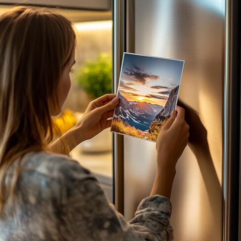 أوراق مغناطيسية قابلة للطباعة مقاس 8 × 10 بوصة ورقة مغناطيسية غير لامعة 5 قطع من الورق المغناطيسي غير اللاصق للطابعات النافثة للحبر، صور مغناطيسية مرنة للحرف اليدوية in Kuwait