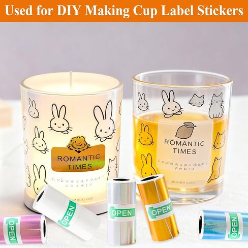 8 عبوات من لفافات ورق الطابعة الصغيرة - وردي مجسم/أزرق/فضي/ذهبي + 3 أبيض + 1 شفاف - ورق ملصقات حراري ذاتي اللصق للصور والحرف اليدوية والديكور (57 × 25 مم) in Kuwait