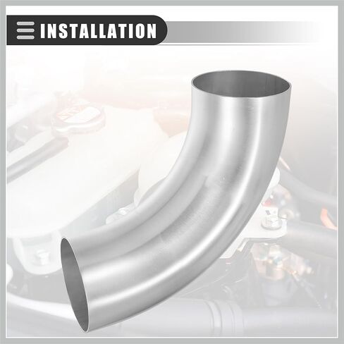 Universal 90 Degree Bend Elbow Intercooler Pipe Air Intake Tube, 4" OD, 102mm OD, Leg Length 4", 100mm Leg Length, 6061 Aluminum Alloy, Silver Tone Replacement Car Parts in Saudi Arabia