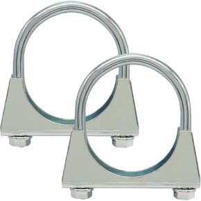 Murtenze 2 Pack 2" U-Bolt Muffler Exhaust Clamps, Stainless Steel Silencer Exhaust Clip for Automotive, Vehicles in Kuwait