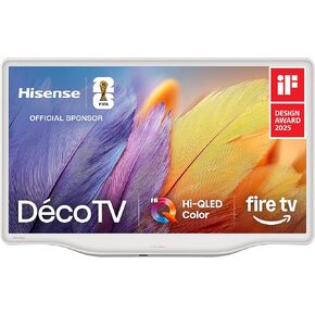 Hisense 32-Inch S5 DécoTV Series QLED FHD Smart Fire TV (32S5QF, 2025 Model) - Versatile Fit, Hi-QLED Color, Art-Inspired Design, Fluid Central Stand, DTS Virtual: X, Stream Live TV Without Cable in Kuwait