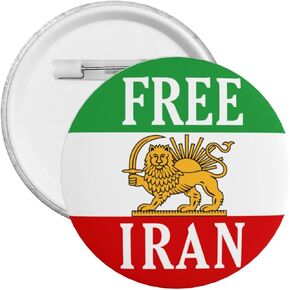 Free Iran Pin 1pc Old Historic Iran Iranian Flag With Lion Sun Pin Button Badge in Kuwait