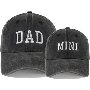 3PCS Dad Mom Mini Hats Set for Men Women Kids, Adjsutable Cotton Embroidered Family Matching Outfits Baseball Cap in Saudi Arabia