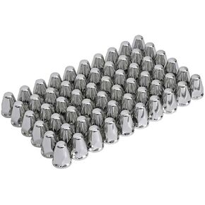 JESONN 60 قطعة من نوع الرصاصة 33 مم من الكروم ABS غطاء صامولة للعروة مجموعة قبعات على الطراز مع شفة (60) in Kuwait