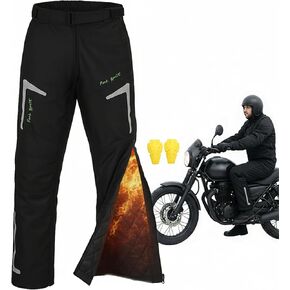 سروال دراجة نارية للرجال CE المستوى 1 درع - سروال شتوي مقاوم للرياح لركوب الدراجات النارية مع بطانة حرارية in Kuwait