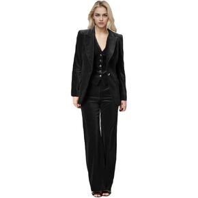 3 PC Womens Velvet Suit One Button Office Work Outfit Womens Pants Suit Prom Tuxedos in Kuwait