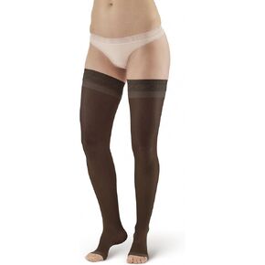 Ames Walker AW 48 Sheer Support Open Toe Thigh Highs w/Top Band 20-30 mmHg in Kuwait