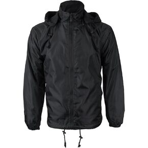 Renegade Men's Reversible Water Resistant Polar Fleece Lined Hooded Rain Jacket (2XL, Black) in Saudi Arabia