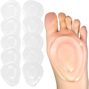 وسائد لمشط القدم من 10 قطع من وسائد مشط القدم للنساء والرجال، نعل داخلي لمقدمة القدم يدعم توسيد وتخفيف الام ورم الورم العصبي مورتون in Kuwait