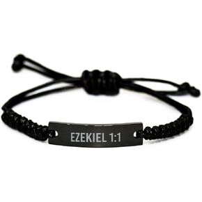 Ezekiel 1 1 Bracelet Ezekiel 1:1 Gifts Bible Verse Scripture Stainless Steel Bracelet in Saudi Arabia