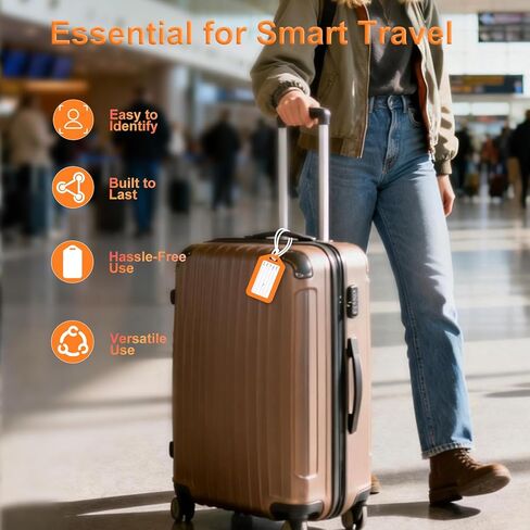10 عبوات من بطاقات الأمتعة الساطعة من مايسكي لحقائب السفر، معرفات علامات السفر المتينة للأمتعة، علامات اسم الحقيبة للأطفال والرجال والنساء وإكسسوارات السفر التي يجب اقتناؤها، بطاقات الأمتعة السائبة in Kuwait