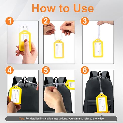 10 عبوات من بطاقات الأمتعة الساطعة من مايسكي لحقائب السفر، معرفات علامات السفر المتينة للأمتعة، علامات اسم الحقيبة للأطفال والرجال والنساء وإكسسوارات السفر التي يجب اقتناؤها، بطاقات الأمتعة السائبة in Kuwait