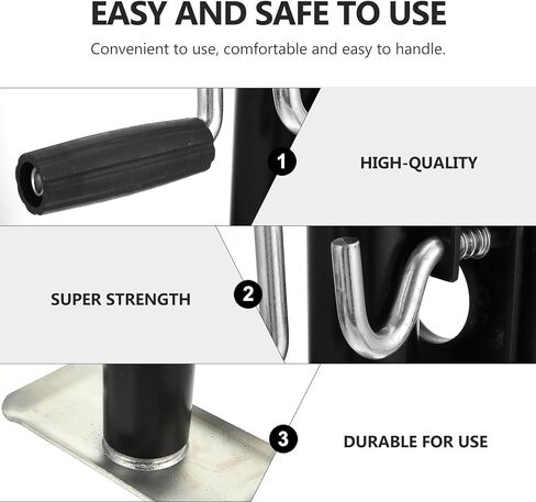 Manual Trailer Jack Supporting Bracket 900kg Capacity Side Crank Stabilizer Jack for Recreational Vehicle Camper Yacht Lifting and Support in Kuwait