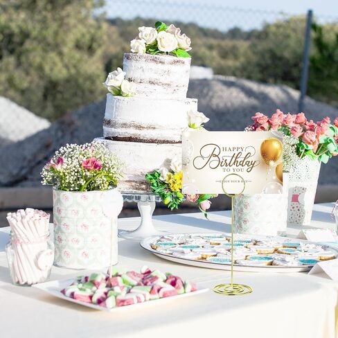 36 PCS Gold Table Number Holders 3 Sizes Round Metal Place Card Holders for Wedding Party Office Memo Photo Display in Kuwait