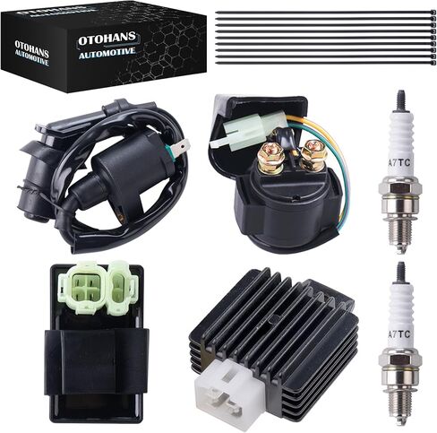 AC CDI Ignition Coil Relay Voltage Regulator Spark Plug Compatible with Tomberlin Crossfire 150R Spiderbox 150cc Go Karts Parts GY6 150cc Engine Scooter Moped Hammerhead GTS American Sportworks 150 in Kuwait
