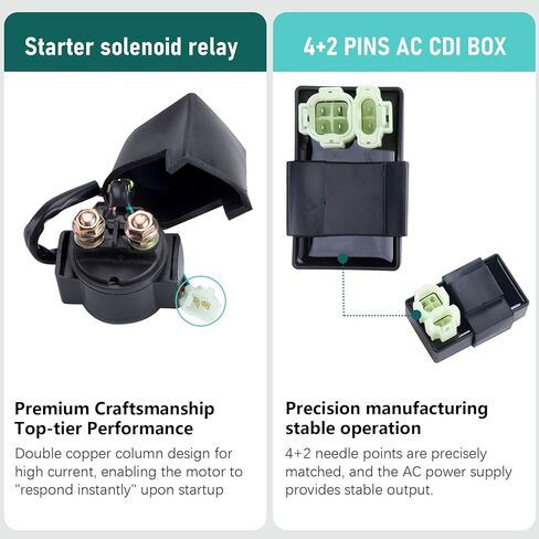 AC CDI Ignition Coil Relay Voltage Regulator Spark Plug Compatible with Tomberlin Crossfire 150R Spiderbox 150cc Go Karts Parts GY6 150cc Engine Scooter Moped Hammerhead GTS American Sportworks 150 in Kuwait
