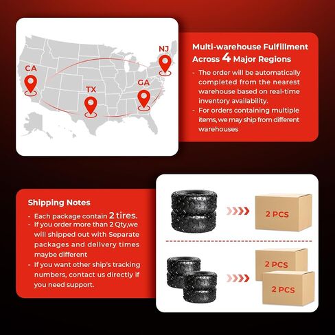 19x7-8 ATV/UTV Tires,19x7x8 All-Terrain Tires,4-Ply Rated,Tubeless,Set of 2 in Saudi Arabia