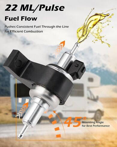 Diesel Heater Fuel Pump w/Double Filter 12V, 2KW 5KW 8KW Chinese Diesel Parking Heater Pump Replacement, Quiet Air Diesel Heater Part for Webasto Eberspacher, 22ML Pulse in Saudi Arabia