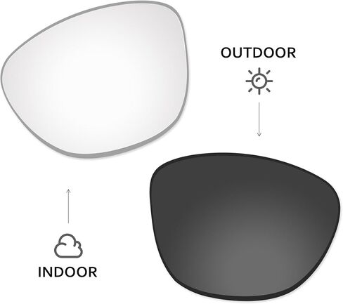 Vonxyz Lenses Replacement for Ray-Ban Meta Skyler RW4010 (52mm) Smart Glasses Anti Scratch - For Women, Easy Install - HD Clear Engraved&Clear Black Photochromic Engraved in Saudi Arabia