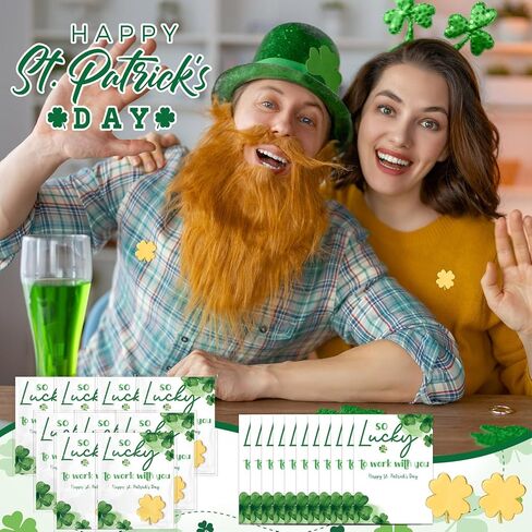 هدايا عيد القديس باتريك من Landical دبابيس التلبيب الأيرلندية ذات 4 أوراق البرسيم مع بطاقات تقدير هدايا حفلات القديس باتريك لزملاء العمل in Saudi Arabia