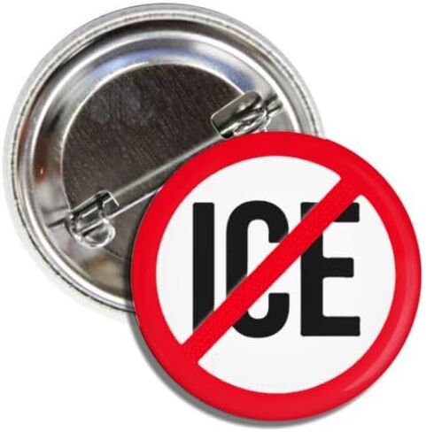 دبوس زر Abolish ICE No Human is Illegal، 1.50 بوصة، شارة بيان سياسي in Saudi Arabia