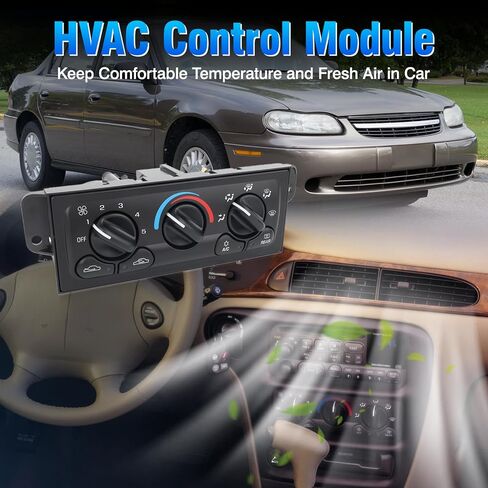 وحدة التحكم HVAC، قطعة واحدة من لوحة مفاتيح التحكم في تكييف الهواء للسيارة 12+7 دبابيس، متوافقة مع Oldsmobile Achieva 1997-1998 599-213، ‎22601654، 22601655 in Saudi Arabia