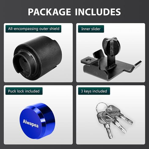 Heavy Duty 2516 Trailer Lock, Trailer Coupler Lock Fits for 2-5/16" Couplers, Anti-Theft Trailer Tongue Lock with Brass Core, Trailer Hitch Lock for RVs Trailers Trucks and Boats in Saudi Arabia