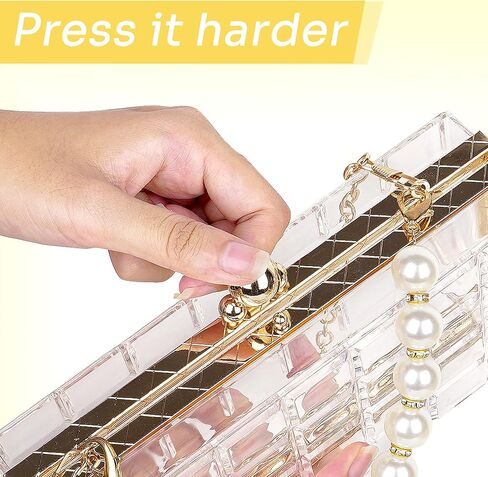 محفظة شفافة للنساء من الأكريليك مع مقبض لؤلؤي وسلسلة ذهبية، حقيبة يد مسائية صندوق شفاف لحفلات الزفاف، والحفلات الراقصة، وحفلات الكوكتيل والملعب المعتمدة in Kuwait