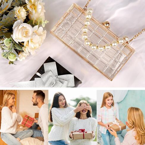 محفظة شفافة للنساء من الأكريليك مع مقبض لؤلؤي وسلسلة ذهبية، حقيبة يد مسائية صندوق شفاف لحفلات الزفاف، والحفلات الراقصة، وحفلات الكوكتيل والملعب المعتمدة in Kuwait