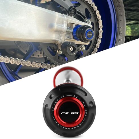 Motorcycle Rear Wheel Axle Fork Slider Crash Protector Compatible With YAMAHA FZ09 2014 2015 2016 2017 2018 | FZ-09 FZ 09 Accessories (Black) in Saudi Arabia