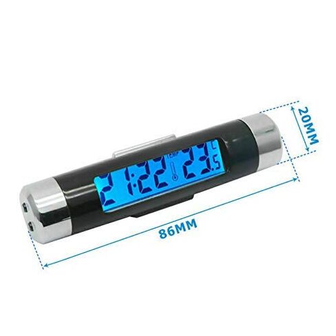 Car Thermometer Clock 2 in 1 Clock Small and Portable LCD Monitor Automotive BacklightClip-on Digital in Saudi Arabia