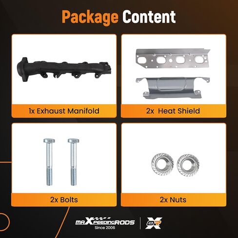 مشعب عادم الجانب الأيمن من maxpeedingrods مع حشية لـ Ram 1500 2013-2018 2500 2014-2021 3500 2013-2020 1500 Classic 2019-2021, V8 5.7L 6.4L, 674-685 5045486AA in Kuwait