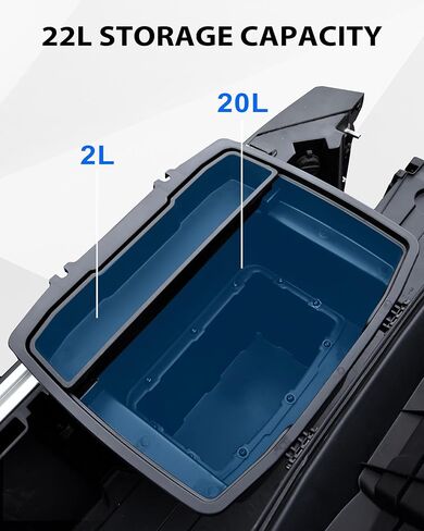 SAUTVS 22L Rear Cargo Box for Polaris Ranger XD 1500/CREW 2024+, Removable Rear Bed Storage Box Waterproof Bed Storage Bin for Polaris Ranger CREW/1500 XD Premium/Northstar 2024 2025 Accessories in Saudi Arabia