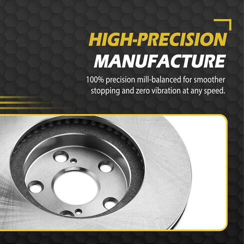 Front for 2008-2016 Chrysler Town & Country Brakes Rotors, for 08-16 Dodge Grand Caravan, 2009-2013 Dodge Journey, 2012-2015 Ram C/V, 2009-2014 VW Routan Vented disc Replacement 53051 in Saudi Arabia