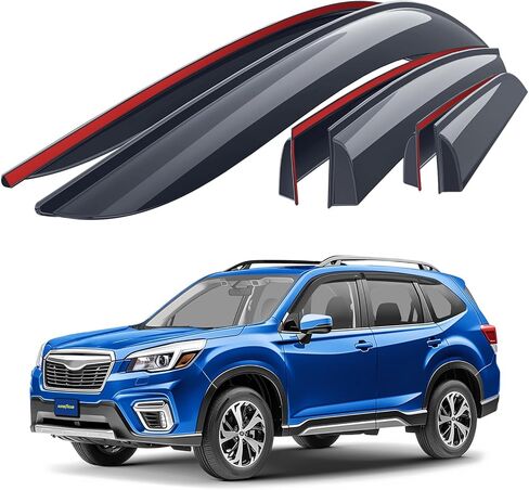 عاكسات النوافذ المقاومة للكسر من Goodyear لسيارة Jeep Gladiator 2020-2026، واقيات المطر الشريطية، واقيات النوافذ، واقي عاكس التهوية، ملحقات السيارة، 4 قطع. -GY008524 in Kuwait