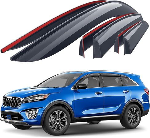 عاكسات النوافذ المقاومة للكسر من Goodyear لسيارة Jeep Gladiator 2020-2026، واقيات المطر الشريطية، واقيات النوافذ، واقي عاكس التهوية، ملحقات السيارة، 4 قطع. -GY008524 in Kuwait